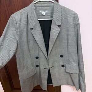Gray Plaid Blazer